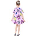 Flowers Petals Pineapples Fruit Kids  Smock Dress View2