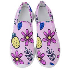 Flowers Petals Pineapples Fruit Men s Slip On Sneakers by Maspions