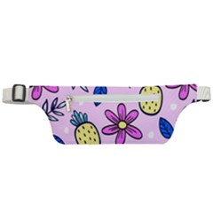 Flowers Petals Pineapples Fruit Active Waist Bag by Maspions