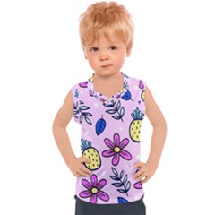 Flowers Petals Pineapples Fruit Kids  Sport Tank Top