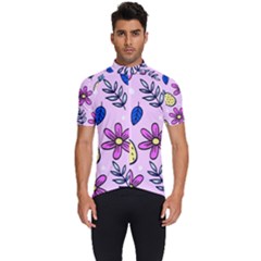 Flowers Petals Pineapples Fruit Men s Short Sleeve Cycling Jersey by Maspions