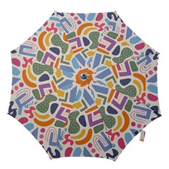 Abstract Pattern Background Hook Handle Umbrellas (large)