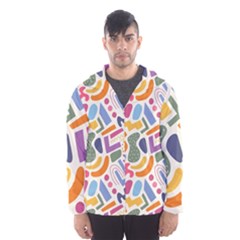 Abstract Pattern Background Men s Hooded Windbreaker