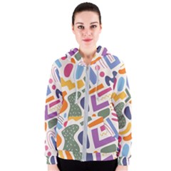 Abstract Pattern Background Women s Zipper Hoodie