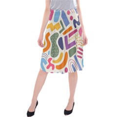 Abstract Pattern Background Midi Beach Skirt