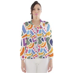 Abstract Pattern Background Women s Windbreaker