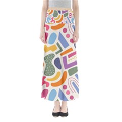 Abstract Pattern Background Full Length Maxi Skirt