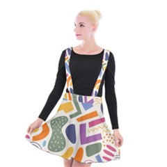 Abstract Pattern Background Suspender Skater Skirt