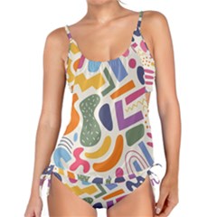 Abstract Pattern Background Tankini Set