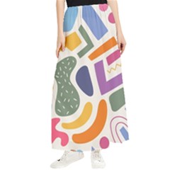 Abstract Pattern Background Maxi Chiffon Skirt