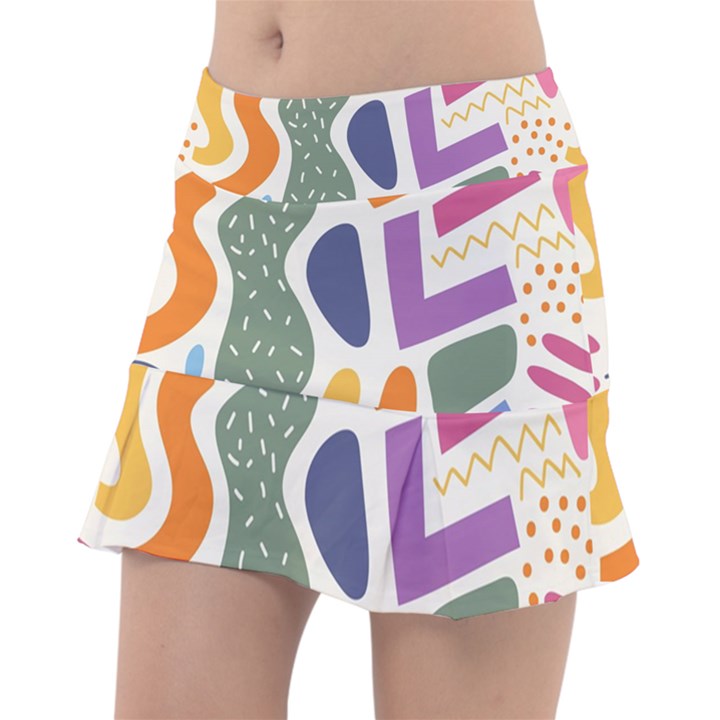 Abstract Pattern Background Classic Tennis Skirt