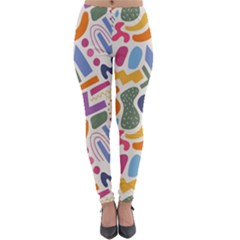 Abstract Pattern Background Lightweight Velour Leggings