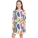 Abstract Pattern Background Kids  Quarter Sleeve Skater Dress View1