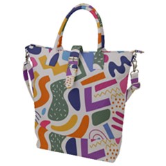 Abstract Pattern Background Buckle Top Tote Bag by Maspions