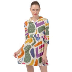 Abstract Pattern Background Mini Skater Shirt Dress by Maspions