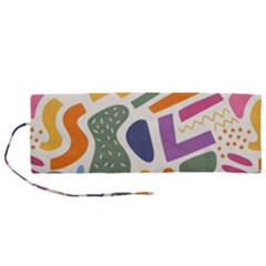 Abstract Pattern Background Roll Up Canvas Pencil Holder (m)