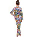 Abstract Pattern Background Kids  Satin Long Sleeve Pajamas Set View2