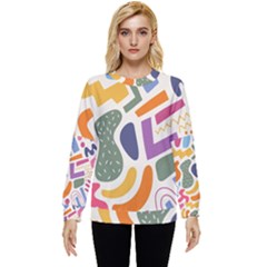 Abstract Pattern Background Hidden Pocket Sweatshirt