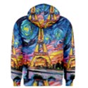 Eiffel Tower Starry Night Print Van Gogh Men s Core Hoodie View2