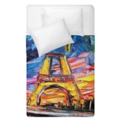 Eiffel Tower Starry Night Print Van Gogh Duvet Cover Double Side (single Size)