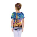 Eiffel Tower Starry Night Print Van Gogh Kids  One Piece T-Shirt View2