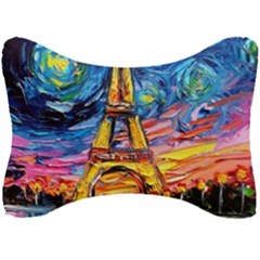 Eiffel Tower Starry Night Print Van Gogh Seat Head Rest Cushion