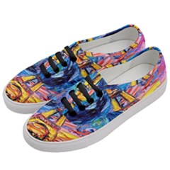 Eiffel Tower Starry Night Print Van Gogh Women s Classic Low Top Sneakers