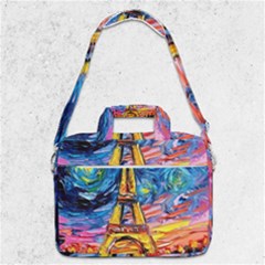 Eiffel Tower Starry Night Print Van Gogh Macbook Pro 13  Shoulder Laptop Bag 