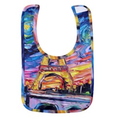 Eiffel Tower Starry Night Print Van Gogh Baby Bib