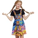 Eiffel Tower Starry Night Print Van Gogh Kids  Apron Dress View1