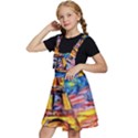 Eiffel Tower Starry Night Print Van Gogh Kids  Apron Dress View2