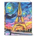 Eiffel Tower Starry Night Print Van Gogh 8  x 10  Hardcover Notebook View1