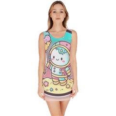 Boy Astronaut Cotton Candy Childhood Fantasy Tale Literature Planet Universe Kawaii Nature Cute Clou Bodycon Dress by Maspions