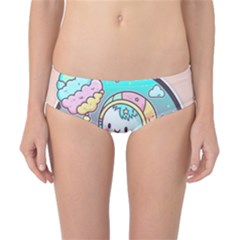 Boy Astronaut Cotton Candy Childhood Fantasy Tale Literature Planet Universe Kawaii Nature Cute Clou Classic Bikini Bottoms by Maspions