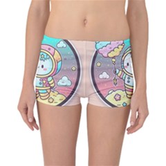 Boy Astronaut Cotton Candy Childhood Fantasy Tale Literature Planet Universe Kawaii Nature Cute Clou Reversible Boyleg Bikini Bottoms by Maspions