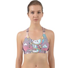 Boy Astronaut Cotton Candy Childhood Fantasy Tale Literature Planet Universe Kawaii Nature Cute Clou Back Web Sports Bra by Maspions