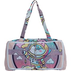 Boy Astronaut Cotton Candy Childhood Fantasy Tale Literature Planet Universe Kawaii Nature Cute Clou Multi Function Bag by Maspions