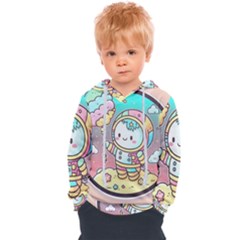 Boy Astronaut Cotton Candy Childhood Fantasy Tale Literature Planet Universe Kawaii Nature Cute Clou Kids  Overhead Hoodie