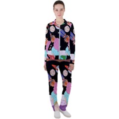 Girl Bed Space Planets Spaceship Rocket Astronaut Galaxy Universe Cosmos Woman Dream Imagination Bed Casual Jacket And Pants Set