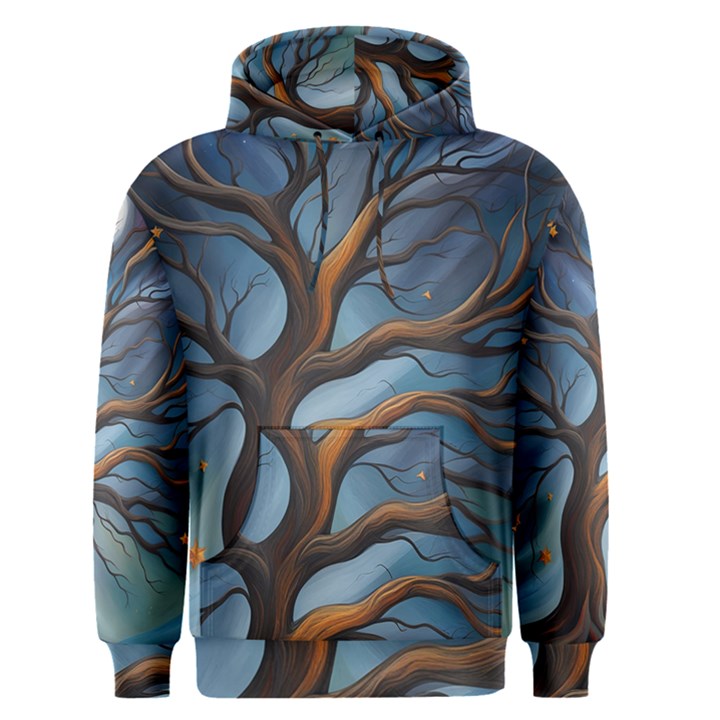 Tree Branches Mystical Moon Expressionist Oil Painting Acrylic Painting Abstract Nature Moonlight Ni Men s Core Hoodie