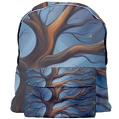 Tree Branches Mystical Moon Expressionist Oil Painting Acrylic Painting Abstract Nature Moonlight Ni Giant Full Print Backpack