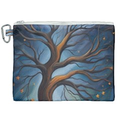 Tree Branches Mystical Moon Expressionist Oil Painting Acrylic Painting Abstract Nature Moonlight Ni Canvas Cosmetic Bag (xxl)