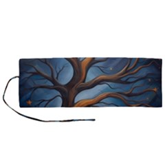 Tree Branches Mystical Moon Expressionist Oil Painting Acrylic Painting Abstract Nature Moonlight Ni Roll Up Canvas Pencil Holder (m)