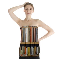 Book Nook Books Bookshelves Comfortable Cozy Literature Library Study Reading Reader Reading Nook Ro Strapless Top by Maspions