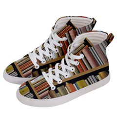 Book Nook Books Bookshelves Comfortable Cozy Literature Library Study Reading Reader Reading Nook Ro Women s Hi-top Skate Sneakers by Maspions