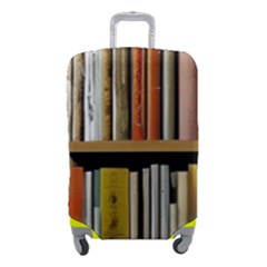 Book Nook Books Bookshelves Comfortable Cozy Literature Library Study Reading Reader Reading Nook Ro Luggage Cover (small) by Maspions