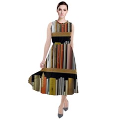 Book Nook Books Bookshelves Comfortable Cozy Literature Library Study Reading Reader Reading Nook Ro Round Neck Boho Dress