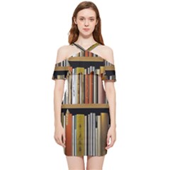 Book Nook Books Bookshelves Comfortable Cozy Literature Library Study Reading Reader Reading Nook Ro Shoulder Frill Bodycon Summer Dress