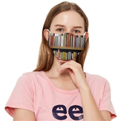 Book Nook Books Bookshelves Comfortable Cozy Literature Library Study Reading Reader Reading Nook Ro Fitted Cloth Face Mask (adult)