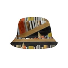 Book Nook Books Bookshelves Comfortable Cozy Literature Library Study Reading Reader Reading Nook Ro Inside Out Bucket Hat (kids) by Maspions